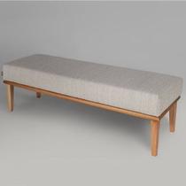 Puff Para Quarto Linho 100Cm Grazi Bege/Natural Puff Para Quarto Linho 100Cm Grazi Bege/Natural