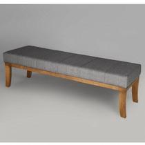 Puff para Quarto Linho Pés Natural 160cm Lúcia