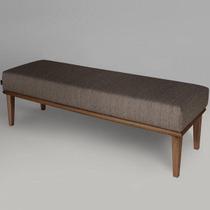 Puff para Quarto Veludo Pés Imbuia 140cm Grazi