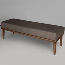 Puff para Quarto Veludo Pés Imbuia 140cm Grazi Puff para Quarto Veludo Pés Imbuia 140cm Grazi