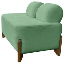 Puff para Quarto Virginia Decorativa 2 Lugares Boucle Verde Musgo
