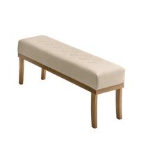 Puff para Sala de Estar 100cm Linho Theo Bege