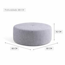 Puff para Sala de Estar 80x42cm Boucle Orgânico Puff para Sala de Estar 80x42cm Boucle Orgânico