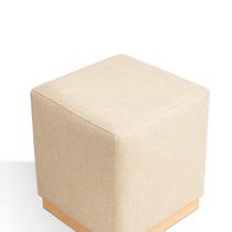 Puff para Sala de Estar Linho 47x50cm Leti Puff para Sala de Estar Linho 47x50cm Leti