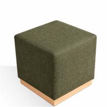 Puff para Sala de Estar Linho 47x50cm Leti Verde Puff para Sala de Estar Linho 47x50cm Leti Verde