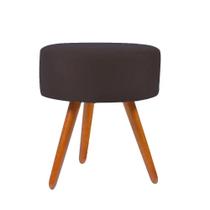 Puff Para Sala Redondo Pés Palito Suede Balaqui Decor Cinza Puff Para Sala Redondo Pés Palito Suede Balaqui Decor Cinza