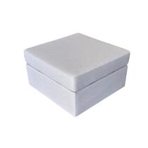Puff Para Sofá Modular Montável Linho Bouclé na Caixa Módulo 2