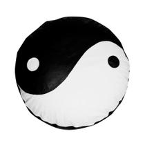 Puff Pastilha Yn Yang material sintético Preto e Branco