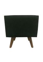 Puff Pé Palito Quadrado Não é Segredo Suede Animale Preto 40x45