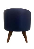 Puff Pé Palito Redondo Não é Segredo material sintético Azul Marinho 40x45 Puff Pé Palito Redondo Não é Segredo material sintético Azul Marinho 40x45