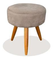 Puff Pé Palito SRJ Suede Cor Capuccino