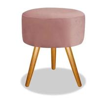 Puff Pé Palito SRJ Suede Cor Rosê
