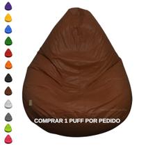 Puff Pêra Grande Material Sintetico Escritorio Sala Casa Cheio