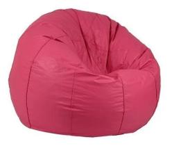 Puff Pera material sintético Rosa Redondo Fofão