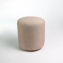 Puff Perse Decorativo em Linho Puf Redondo para sala quarto