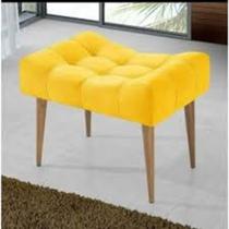 Puff Pés Palito Amarelo Requinte