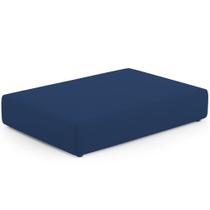 Puff Pet Cama Estofada Para Cachorro Marley L02 Suede Azul Marinho - Inoviza