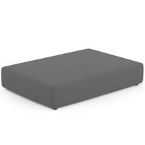 Puff Pet Cama Estofada Para Cachorro Marley L02 Suede Cinza - Inoviza