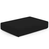 Puff Pet Cama Estofada Para Cachorro Marley L02 Suede Preto - Inoviza