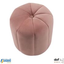 Puff Pétala Tecido Veludo Rosa ou Verde- DAF Mobiliário