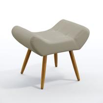 Puff Polar Para Sala de Estar Couro Bege Aradecor Puff Polar Para Sala de Estar Couro Bege Aradecor