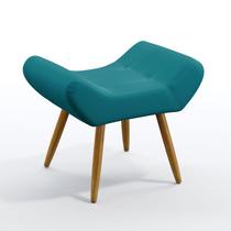 Puff Polar Sued Azul Turquesa Aradecor