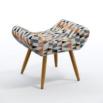 Puff Polar Suede Estampado Laranja Aradecor Puff Polar Suede Estampado Laranja Aradecor