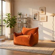 Puff Poltrona Arya Design Moderno Em Tecido Premium Sofá Na Caixa