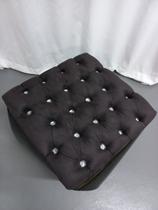 Puff preto capitonê strass Puff preto capitonê strass