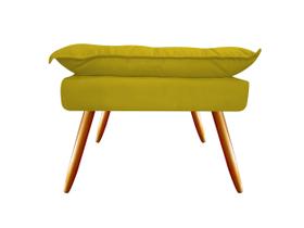 Puff Puf Banqueta Decorativa Opala Retangular Suede Amarelo Pés Palito Madeira Ms Decor Puff Puf Banqueta Decorativa Opala Retangular Suede Amarelo Pés Palito Madeira Ms Decor