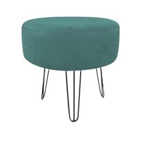 Puff Puf Banqueta Para Sala Azul Turquesa Turquesa Moderno