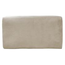 Puff Puf Estofado Tecido Veludo 70X70X40 Suede Gigante Bege - Kian Decor