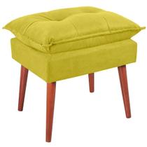 Puff Puf Opall Pes Palito 55x40cm Suede Amarelo Mpassos Amarelo