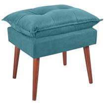 Puff Puf Opall Pes Palito 55x40cm Suede Azul MPassos