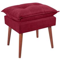 Puff Puf Opall Pes Palito 55x40cm Suede Vermelho MPassos