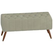 Puff Puf Para Sala 100 Cm Pes Madeira Trit Veludo Sl 940 Peer Sl 940