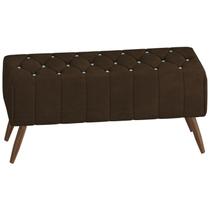 Puff Puf Para Sala 100 cm Pes Madeira Trit Veludo SL 942 Peer