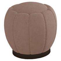 Puff Puf Para Sala Base Metal Chocolate Tull Veludo SL 949 Peer