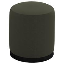 Puff Puf Para Sala Base Metal Preto Saien Linho SL 74 Peer