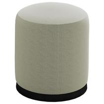 Puff Puf Para Sala Base Metal Preto Saien Linho SL 76 Peer