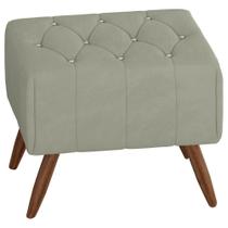 Puff Puf Para Sala Pes Madeira Trit Veludo Sl 940 Peer Sl 940