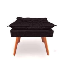 Puff Puf Para Sala,Quarto Opala Primeira Linha Suede Preto Puff Puf Para Sala,Quarto Opala Primeira Linha Suede Preto