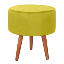 Puff Puf Redondo Pes Palito 44x40cm Suede Amarelo Mpassos Amarelo Puff Puf Redondo Pes Palito 44x40cm Suede Amarelo Mpassos Amarelo