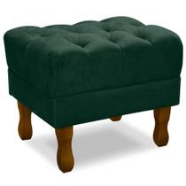 Puff Puf Retro Capitone 55X44Cm Suede Verde Mpassos Verde