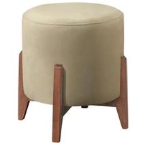 Puff Puf Sala Lhor Veludo Bege Rm Bege