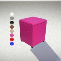 Puff Pufe Baú Quadrado Conforto Guarda Itens