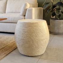 Puff Pufe Mesa Redondo Barril Artesanal Natural Sisal 42cm Puff Pufe Mesa Redondo Barril Artesanal Natural Sisal 42cm