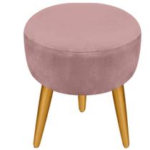 Puff Pufinho Puf Redondo Pés Palito Suede Rosê Recepção Sala Quarto - Bela Móveis Puff Pufinho Puf Redondo Pés Palito Suede Rosê Recepção Sala Quarto - Bela Móveis