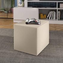 Puff Quadrado 33x41x33cm Ex5000 Bege Bege