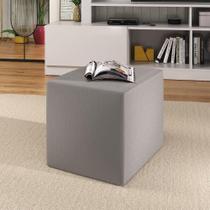 Puff Quadrado 33x41x33cm Multimóveis Ex5000 Cinza Cinza Puff Quadrado 33x41x33cm Multimóveis Ex5000 Cinza Cinza